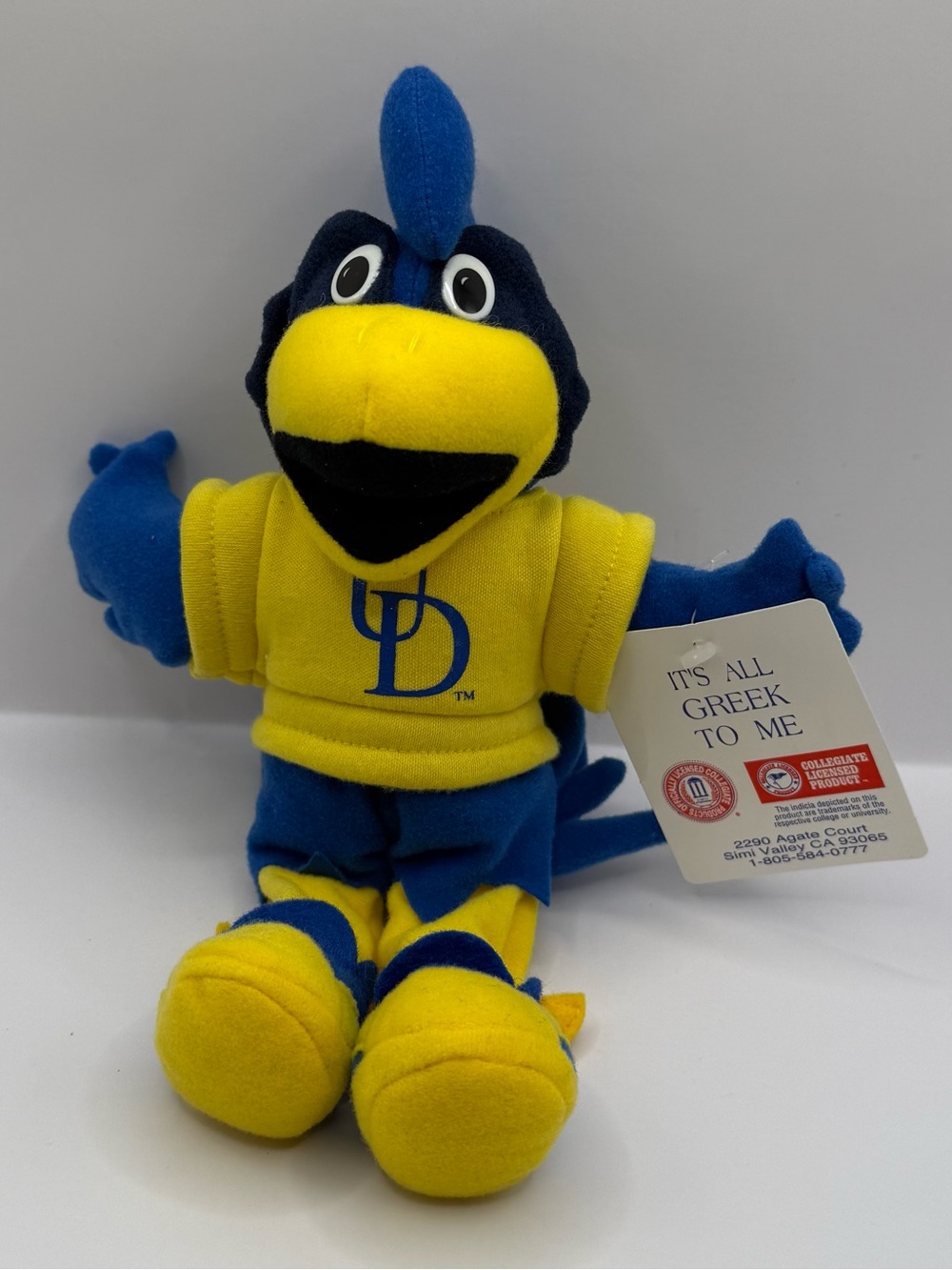 University of Delaware Blue Hen Plush Mascot It’s All Greek To Me